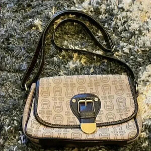 EA Fabric and leather Crossbody purse NWOT